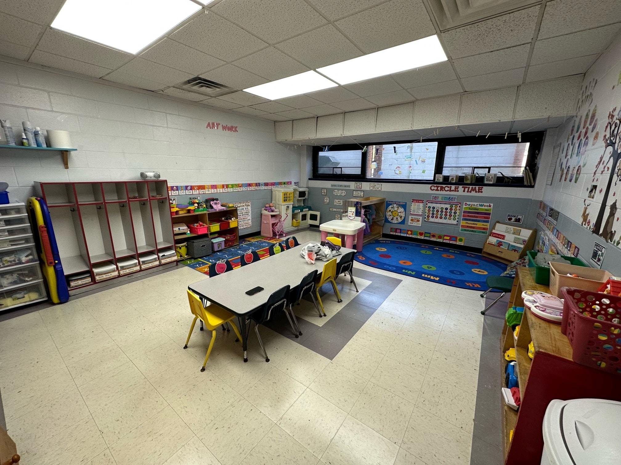 Merrick preschool classroom with learning centers